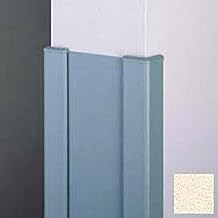 End Wall 90 Corners, 2'' Wings, 8'H W/Caps, 6"W, Porcelain, Aluminum