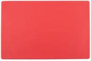 Winco Heavy-Duty Plastic Cutting Board, 12" x 18" x 1/2", Red