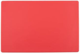 Winco Heavy-Duty Plastic Cutting Board, 12" x 18" x 1/2", Red