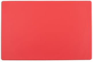 Winco Heavy-Duty Plastic Cutting Board, 12" x 18" x 1/2", Red