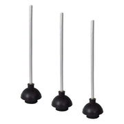 Winco Medium (Pack of 3) / Gris, Negro / Music Toilet Plungers & Holders