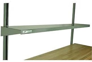 4-6BCS Flat Shelf for 72" Workbench, 16 Gauge Steel, Black, 64" Length, 12" Height