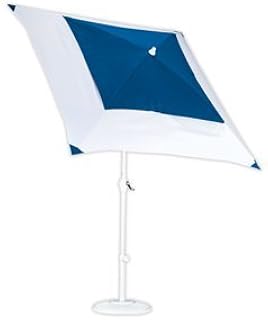 California Umbrella 9-Feet Square Market Umbrella, White and Navy