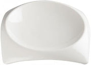 Winco WDP005-102, 6-3/4-Inch Dia 10 Oz Ardesia Carzola Porcelain Square Deep Bowl, Serving Salad Bowl, Fruit Platter, Dessert Plates, Bright White, 24-Piece/CS