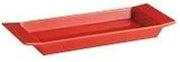 CAC China Paris French Style 12 x 3.5 x0.75 Inch Red Rectangular Trays 24 Ct