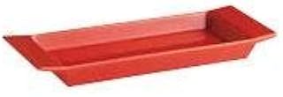 CAC China Paris French Style 12 x 3.5 x0.75 Inch Red Rectangular Trays 24 Ct