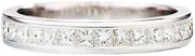 Channel Set Half Eternity Band 0.7ct Princess Cut Moissanite White Gold Plated