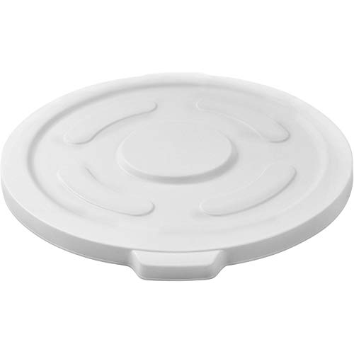 55 Gallon Garbage Can Lid by Global Industrial – 27-1/2" Diameter x 2-1/2"H, 55.0 gallons, Polyethylene Resin, White, Model XDW-L55WH