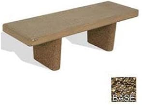 Bohlmann 48" Heavy Duty Concrete Flat Bench, Tan River Rock