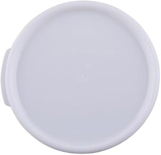 CAC Poly FS3R-1CV-W Cover Round White Food Storage Container for 1 Qt.