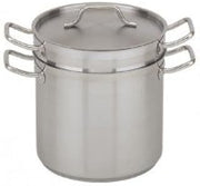 Royal Industries Double Boiler with Lid, 12 qt, 10.2" x 9.3" HT, Stainless Steel, Commercial Grade - NSF Certified