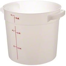 Cambro Plastic Storage Round Food Container White, 6 qt. | 1/Pack