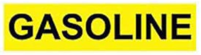 Pipe Marker - Pressure-Sensitive - Gasoline, Pack Of 25, Yellow, For Pipe Over 2-1/4",14"W