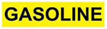 Pipe Marker - Pressure-Sensitive - Gasoline, Pack Of 25, Yellow, For Pipe Over 2-1/4",14"W