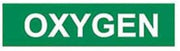 Pipe Marker - Pressure-Sensitive - Oxygen, Pack Of 25, Green, For Pipe Over 1-1/8",7"W