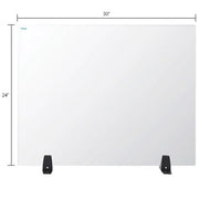 Interion Freestanding Clear Desk Divider by Global Industrial – Acrylic, Clear, Model 695951