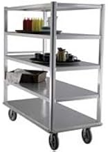 New Age 97942 Queen Mary Banquet Cart 65-1/2"W x 29" D x 66" H with (5) Open Shelves, Push Handle & 3000 lb Capacity