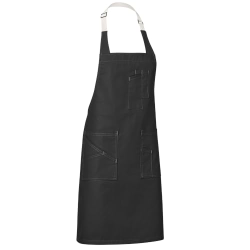 Red Kap Black / 22W x 34L / Flex Strap Utility Bib Apron Girls