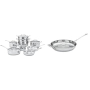 Cuisinart Silver / Variety Pack / Cookware Set + 12-Inch Open Skillet Cookware Sets