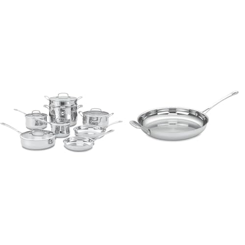 Cuisinart Silver / Variety Pack / Cookware Set + 12-Inch Open Skillet Cookware Sets