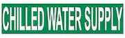 Pipe Marker - Pressure-Sensitive - Chilled Water Supply, 25 PK, GRN, For Pipe Over 2-1/4",14"W