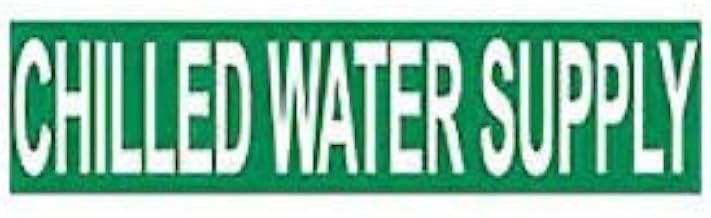 Pipe Marker - Pressure-Sensitive - Chilled Water Supply, 25 PK, GRN, For Pipe Over 2-1/4",14"W
