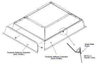 SunStar Parabolic Reflector Extension For 30,000 to 40,000 BTU Ceramic Heaters