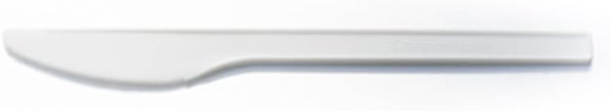 KITCH24/7 Compostable White Knives, 6.4 inch, PLA Bioplastic, 1000 per Case