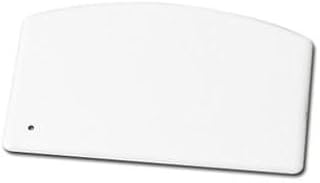 Winco PDS-5 White 2-Piece 5-1/2" X 3-3/4" Plastic Dough Scraper-PDS-5