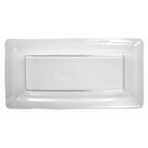 American Metalcraft 92 oz. / Rectangular Rain Platters / Clear Platters