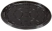 PartiPak PETE Black Round Everyday Tray, 16 inch - 50 per case.