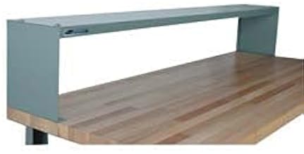 4-6ES Steel Raised Shelf for 72" Workbenches, Gray, 72" Length, 10" Width, 12" Height, 4-6ES-GY