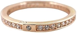 1ct Round Cut Moissanite Full Eternity Channel Set Wedding Band Rose Gold Plated