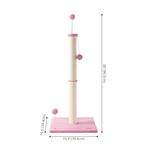 THE LICKER STORE Pink/Cream / 15.5 x 15.5 x 38 / Modern Scratching Posts
