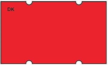 DayMark Safety Systems IT120651 DuraMark Date Coder Blank Permanent Label, for DM5 SpeedyMark 5, 3-Line Marking Gun, Florescent Red (Pack of 6 Rolls)