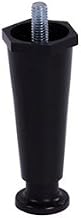 BK Resources 4" Black Plastic Replacement Leg
