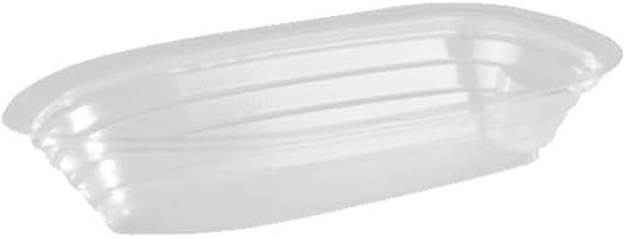 Detroit Forming SB12 12 oz. Disposable Plastic Banana Split Boat-Shaped Bowl Oblong Food Container | 500 Per Case
