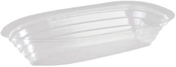 Detroit Forming SB12 12 oz. Disposable Plastic Banana Split Boat-Shaped Bowl Oblong Food Container | 500 Per Case