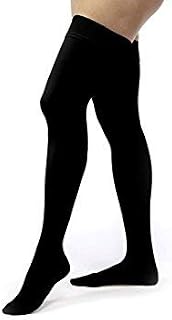 115182 Opaque Closed Toe Thigh High 30-40 mmHg Extra Firm Support Stockings - Size & Color- Classic Black Large by Jobst