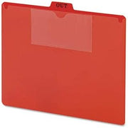 SMEAD Vinyl Top-Tab Out Guides, Letter Size, Red, Box of 50