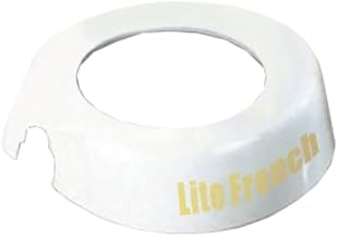 TableCraft CB22 Dispenser ID Collar, "Lite French", fits Model Numbers 483 & 484, White Plastic Collar, Beige Print, Made in USA, 1 Each