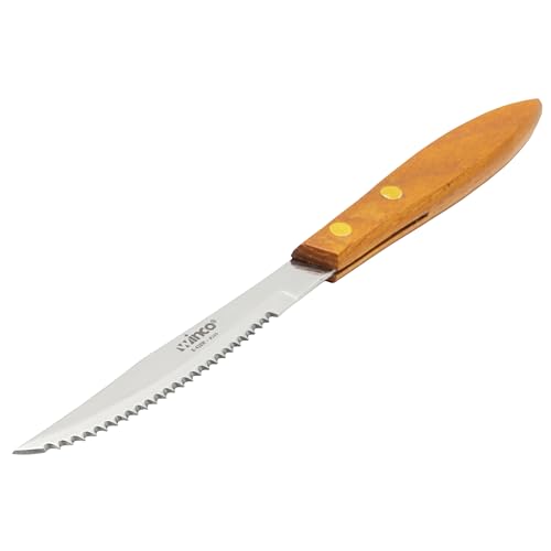 Winco 1 / 4.75" / Pointed Wood Steak Knives