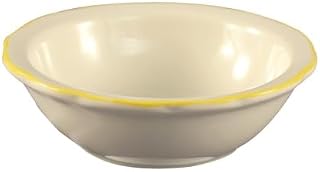 CAC China SC-11G Seville Scallop Edge Fruit Dish 1/2 with Gold Band 5 oz., 4 3/4"