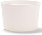 Venture Berry Plastics T61064CP 64 oz. White Polypropylene Round Food Storage Container | 240 Per Case