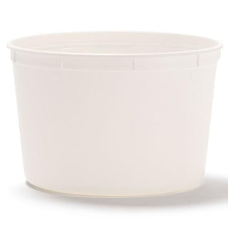 Berry Plastics 64 oz. White Polypropylene Round Food Storage Container | 240 Per Case by Venture – 64.0 ounces, Polypropylene, white, Model T61064CP