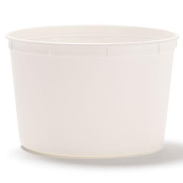Berry Plastics 64 oz. White Polypropylene Round Food Storage Container | 240 Per Case by Venture – 64.0 ounces, Polypropylene, white, Model T61064CP