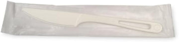 World Centric Compostable TPLA Individually Wrapped Knife, 6.7 inch - 750 per case.