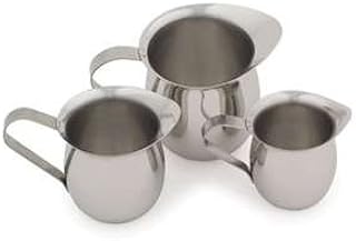 Royal Industries Bell-Shaped Creamer, Stainless Steel, 5 oz, Silver