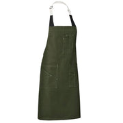 Red Kap Olive / 22W x 34L / Flex Strap Utility Bib Apron Girls
