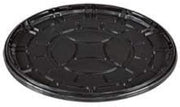 PartiPak PETE Black Round Everyday Tray, 18 inch - 50 per case.